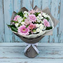 Букет цветов из:  Герберы, Альстромерии и Хризантемы #REPLACE_PRED# Усть-Ишиме