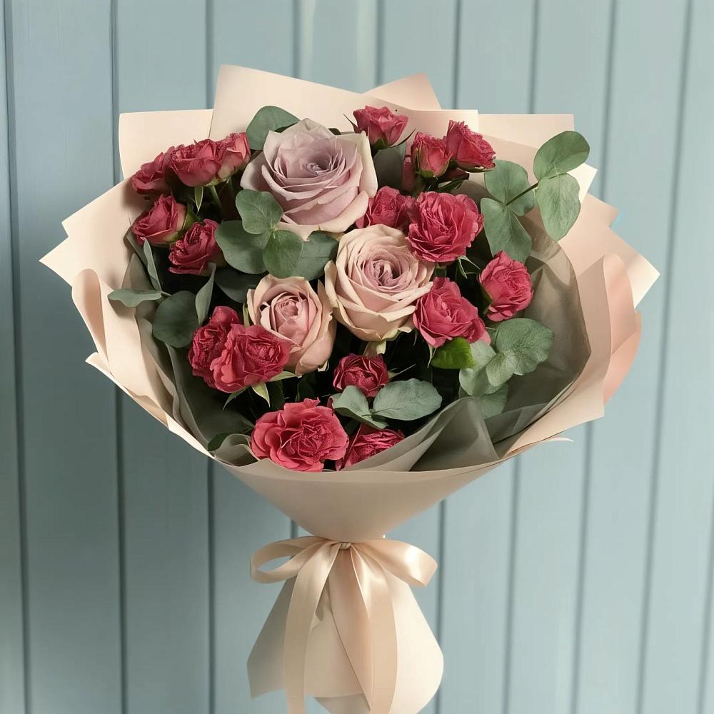Букет цветов из: Гвоздики и Розы в Усть-Ишиме