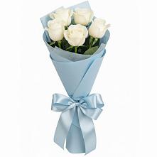 Букет 5 Белых роз Проуд в Усть-Ишиме