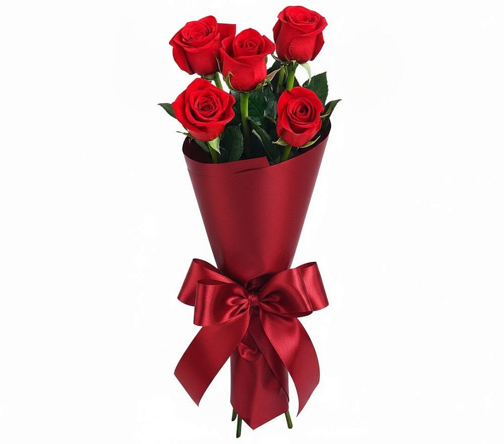 Букет 5 Красных роз Эдлесс Лав в Усть-Ишиме