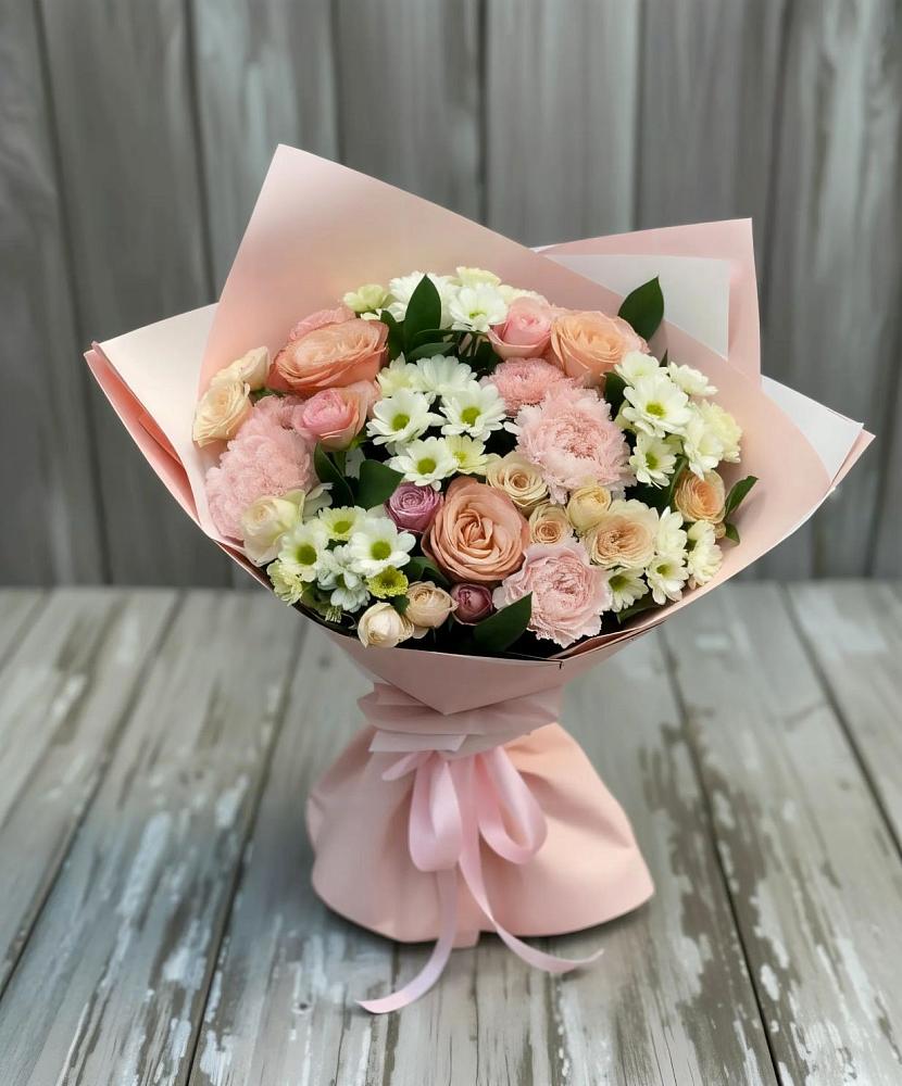 Букет цветов из: Гвоздики, Розы и Хризантемы в Усть-Ишиме