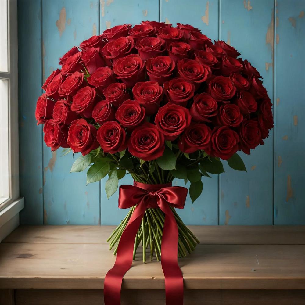 Букет Красные розы Блэк Меджик в Усть-Ишиме