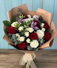 Букет цветов из:  Розы и Альстромерии в Усть-Ишиме