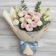 Букет цветов из:  Лизиантусы в Усть-Ишиме