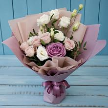 Букет цветов из:  Розы и Лизиантусы #REPLACE_PRED# Усть-Ишиме