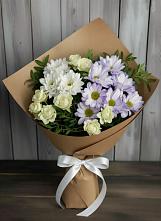 Букет цветов из:  Хризантемы и Розы в Усть-Ишиме