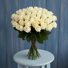 Букет 51 Белая роза Эдлесс Лав в Усть-Ишиме