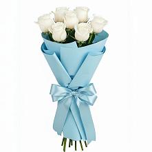 Букет 7 белых роз Проуд в Усть-Ишиме