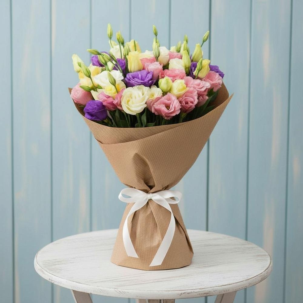 Букет цветов из: Лизиантусы в Усть-Ишиме