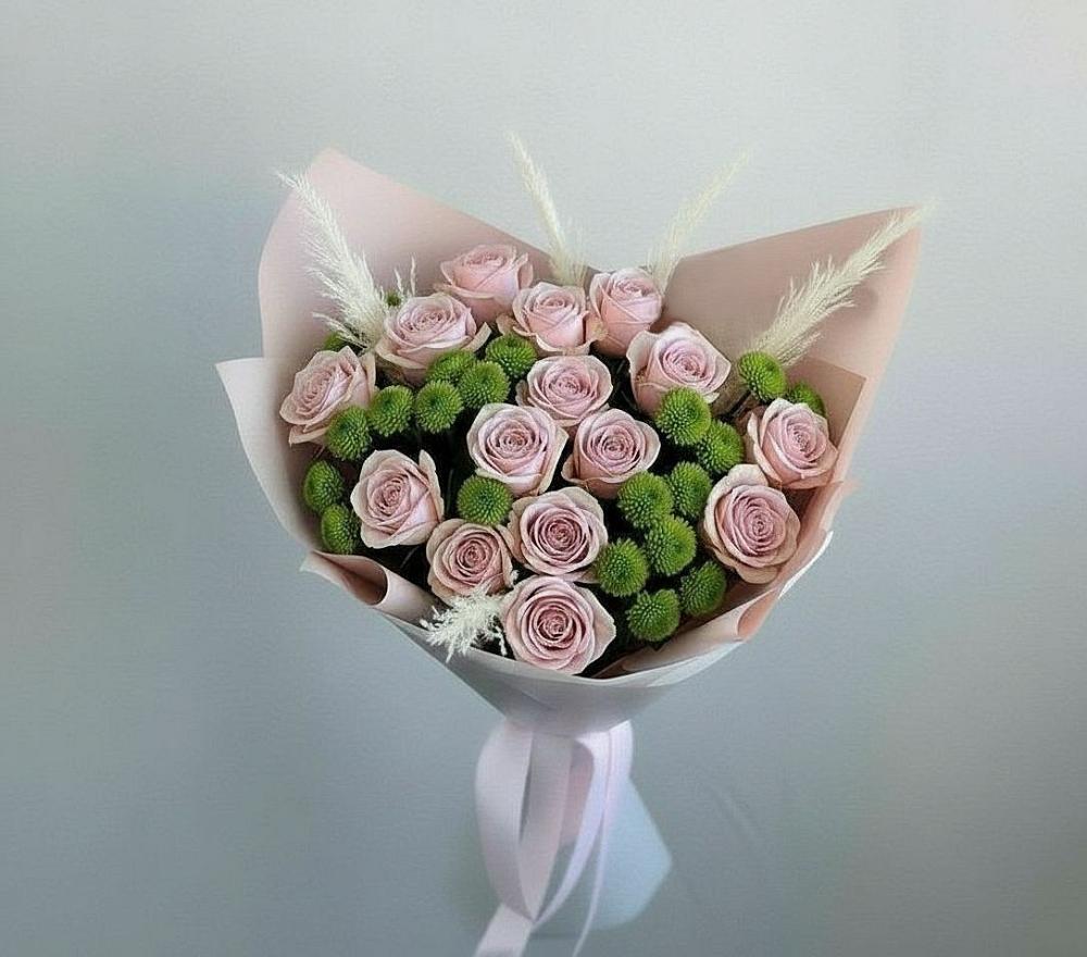 Букет цветов из: Розы и Хризантемы в Усть-Ишиме