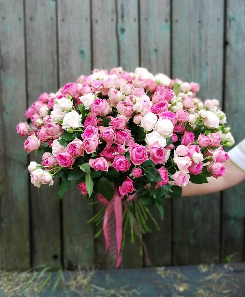 Букет Розовые кустовые розы Натали и Лав Лидия в Усть-Ишиме
