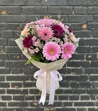 Букет цветов из:  Герберы и Хризантемы в Усть-Ишиме