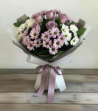 Букет цветов из:  Хризантемы и Розы в Усть-Ишиме