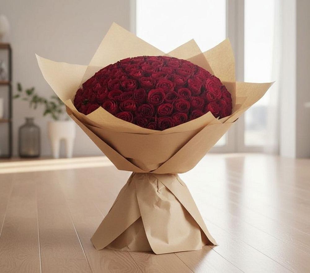Букет 101 Красная роза в Усть-Ишиме
