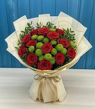 Букет цветов из:  Розы и Хризантемы в Усть-Ишиме