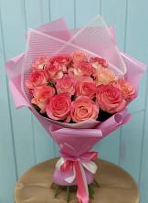 Букет 15 Розовых роз Равель в Усть-Ишиме