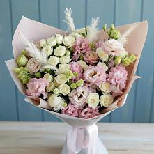 Букет цветов из:  Альстромерии и Розы в Усть-Ишиме