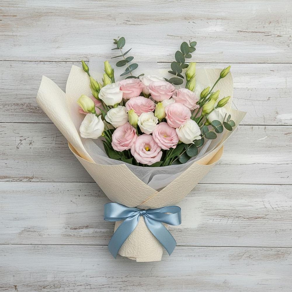 Букет цветов из: Лизиантусы в Усть-Ишиме